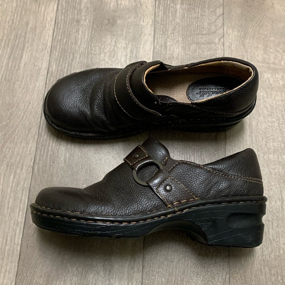 Womens Cabela’s Sandhills Collection Brown Nursing Medical Clog Shoes